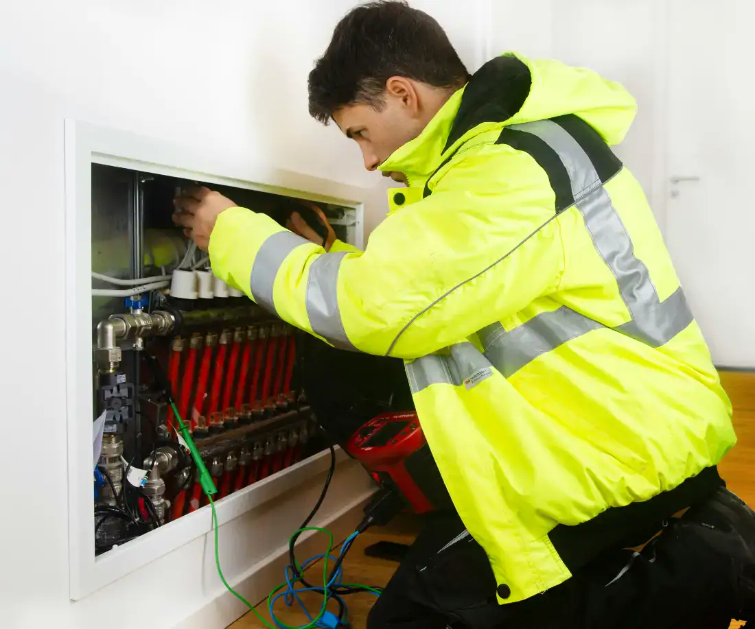 Electrician at work